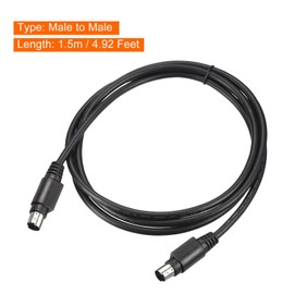 MECCANIXITY PS/2 Mouse and Keyboard Extension Cable 6 Pin 4.92 Feet Male to Male for PC