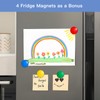 Magnetic Fridge Whiteboard Set: Dry Erase White Board, Magnets (Bonus),