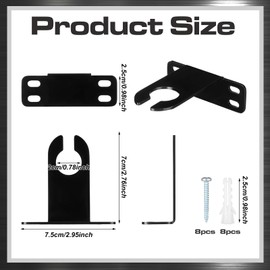 Blulu 2 Pcs Landscape Lighting Gutter Mount Weatherproof Gutter Mount Landscape Lighting Mounting Bracket for Landscape Lighting Accent and Flood Lights, Suitable for Wet and Submersible Locations