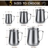 Milk Frothing Pitcher, 32oz Steaming Pitcher Stainless Steel Espresso Machine