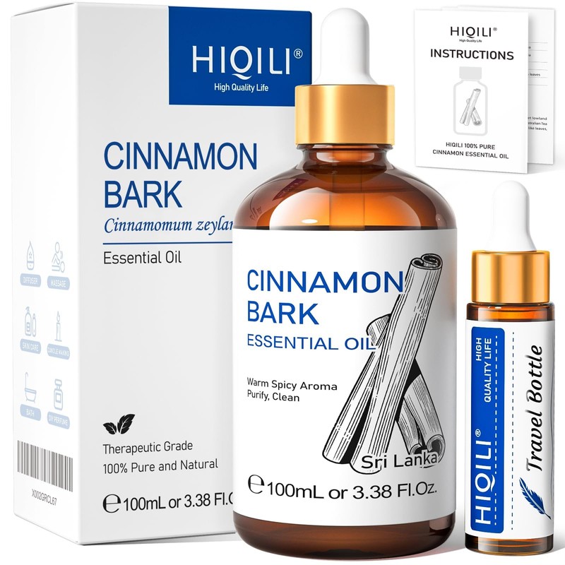 HIQILI HIQILI 3.38 Fl Oz Cinnamon Essential Oil and 16