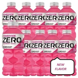 Powerade STRAWBERRY SMASH ZERO Calories 10 Sports Drink Electrolyte Enhance 28Oz