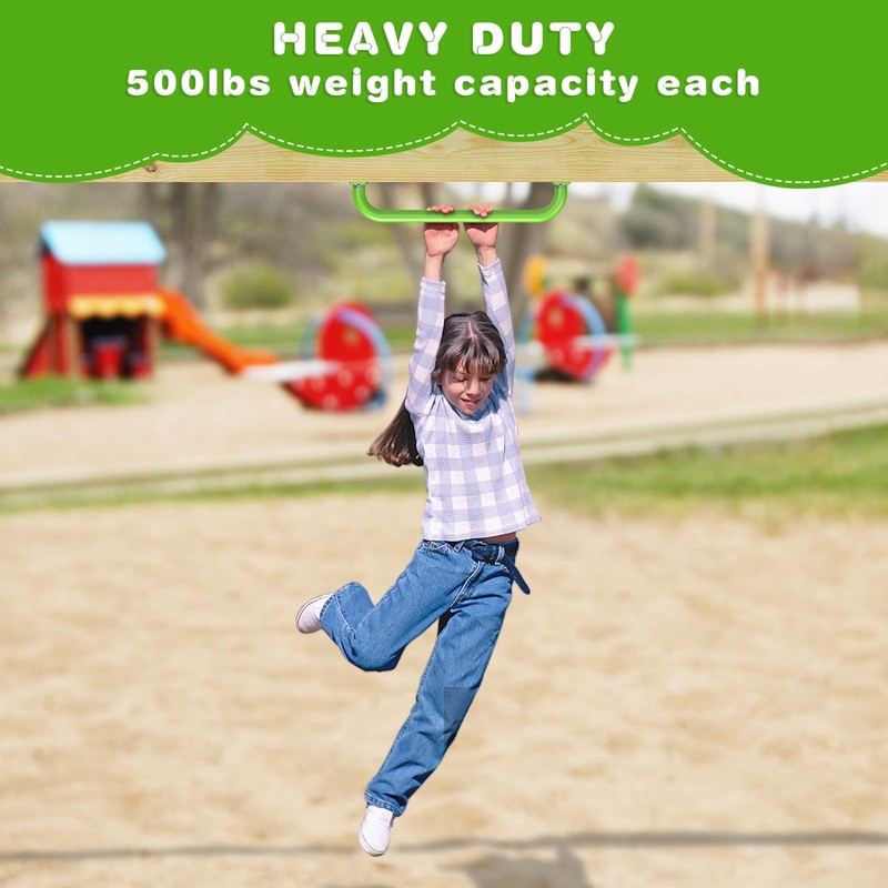 Dolibest 6 Pack 17 Inch Playground Handles, Metal Monkey Bars