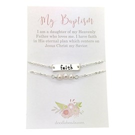 Doodle Beads Faith Bracelet, LDS Baptism Gift