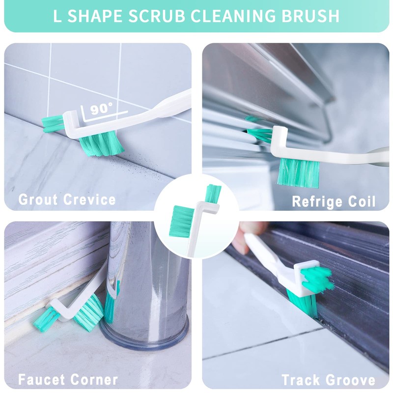 Lumkew Small Cleaning Brush Tight Spaces, 8pcs Crevice Cleaning Brushes