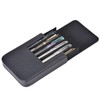 Lanxivi Genuine Leather Fountain Pen Case 6 Slot Black Leather