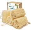 Natural Luffa Sponge Organic Luffa Set 6 Pack Exfoliation Body Scrubber Shower Luffa for Men and Women Bathing Skin Back and Face Eco Tool, 4-pack / 내추럴 루파 스펀지 유기농 루파 세트 6팩 각질 제거 바디 스크러버 샤워 루파 남녀 목욕용 피부 등 및 얼굴 에코 도구, 4-pack