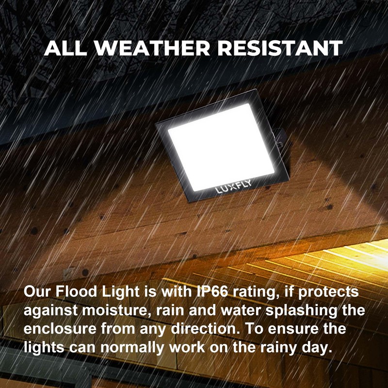 LUXFLY 2 Pack LED Flood Lights Outdoor,200W 20000LM Super Bright