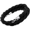 1.5M Twisted Black Queue Barrier Rope Divider Crowd Control Stanchion
