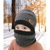 XYIYI Kids Winter Knit Hat and Scarf Set, 2Pcs Warm