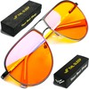 Orange Aviator Blue Light Blocking Glasses for Better Sleep -