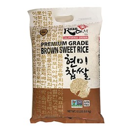 Rhee Chun Brown Sweet Rice, Gluten Free, Non- GMO Verified, California Grown, Premium Grade, 15 LBS. Bag