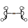 Showman SNAFFLE BIT Comfort Jointed Copper Roller Short Shank Stainless Steel