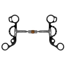 Showman SNAFFLE BIT Comfort Jointed Copper Roller Short Shank Stainless Steel