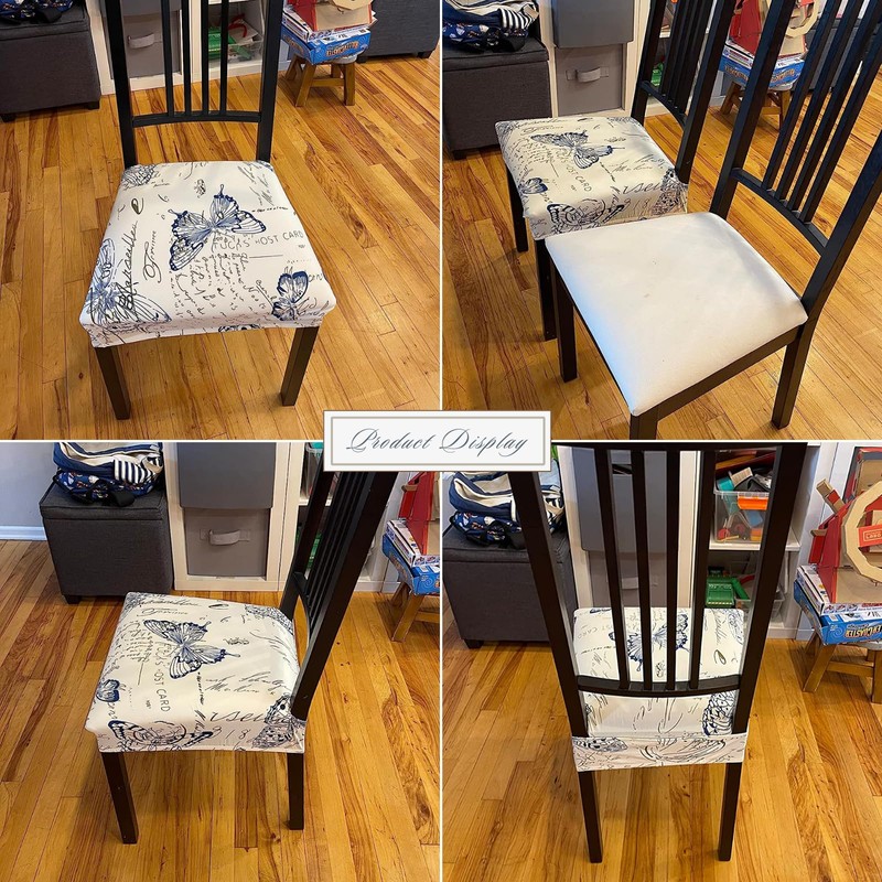 SearchI Stretch Dining Chair Seat Covers Set of 4, Soft