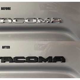 Unbranded Matte Black TAC0M V6 4X4 Blackout Tailgate Emblem Overlays For 2016-2022 Tacoma