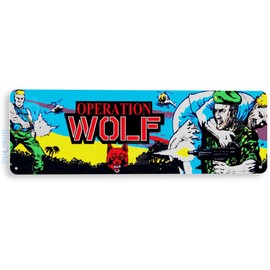 Tinworld Tin Sign: Operation Wolf Arcade Shop Game Room Marquee Metal Sign Retro Console 6" x 18" B090