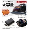 STREAM Card Case, Genuine Leather, Large Capacity, Accordion-Style, Anti-Skimming, Unisex,