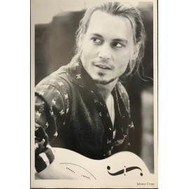 Unbranded Johnny Depp With Guitar Rare Vintage Black & White Poster 24 x 36