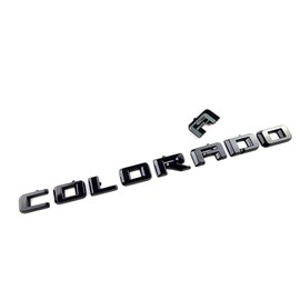 Overlay New Emblem 3D Letter Side Door Rear Tailgate Badge Nameplate Compatible with 2023-2024 Colorado Set (Glossy Black)