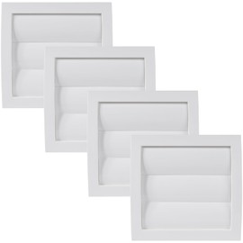 Vent Systems White 4'' Air Vent Cover - Pack of 4, Dryer & Bathroom Exhaust Vent Pipe, Outdoor - Keeps Out Pests