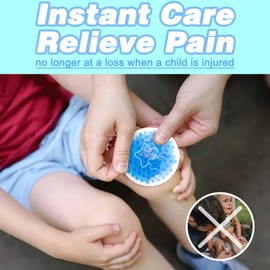 Boo Boo Ice Pack, Kids Ice Pack, Small Gel Bead Ice Pack Little Star Cartoon, Instant Cooling Relieves Pain (8 Count)