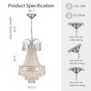 WUZUPS Crystal Chandelier French Empire Pendant Flushmount Ceiling Light Modern