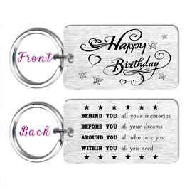 EE&YU Happy Birthday Gifts - Birthday Decorations Keyring for Men Women Boys Girls