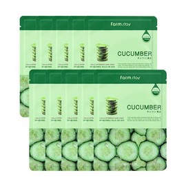Farmstay Visible Difference Mask Pack Cucumber 10 Sheets / 비저블 디퍼런스 마스크팩 오이 10매