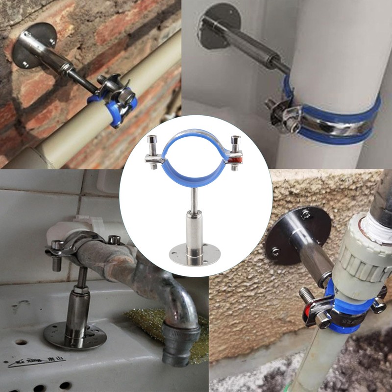 bociloy 304 Stainless Steel Wall Mount Ceiling Mount Pipe Supports,