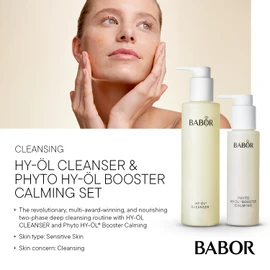 BABOR BABOR HY-OL Cleanser & Phyto HY-OL Booster Calming Set, Double Cleansing, Oil Cleanser and Makeup Remover Oil, Soothe & Support Skin Barrier, Sensitive Skin