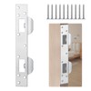 weiwei Double Holes Door Strike Plate, Metal Door Latch Plate