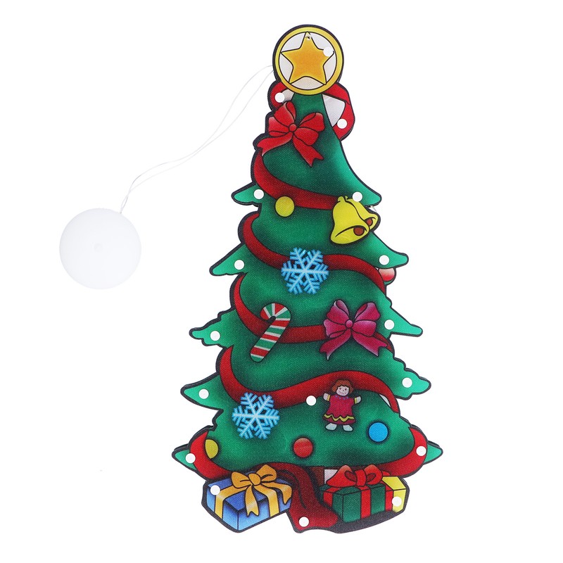 LED Christmas Decoration Light PVC Lighted Festival Window Silhouette Christmas