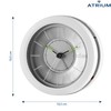 Atrium moderner Design Wecker Analog Quarz ohne Ticken mit Licht