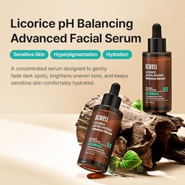 ACWELL Licorice pH Balancing Advanced Facial Serum Ampolla – Cuidado de manchas oscuras y tonos desiguales con niacinamida, suero diario hidratante li