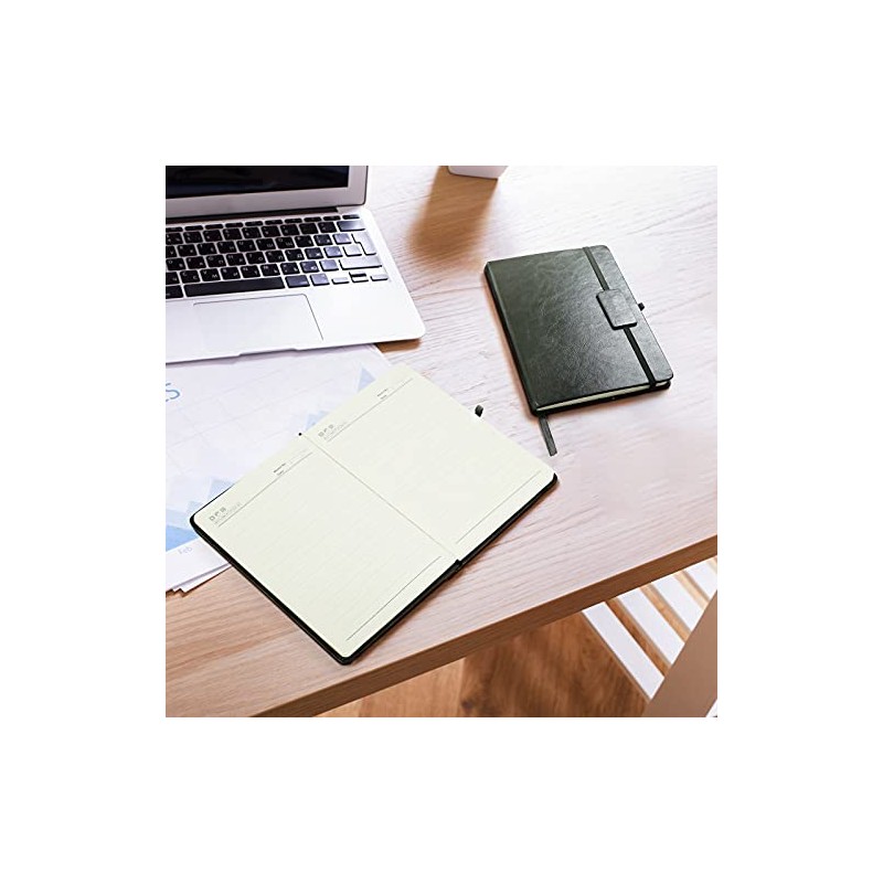 Kesote A5 Cuaderno con Cubierta Dura Libreta Negra con Banda