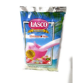 Lasco Soy Food Drink 400 grams, Available in 5 flavors (Vanilla, Strawberry, Chocolate, Almond, Creamy malt) (Strawberry)