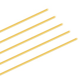 iMeistek 2.5mm Brass Rod,350mm Length Round Metal Straight Brass Pin Rods for Handle Pins RC Models DIY Crafts (5PCS)