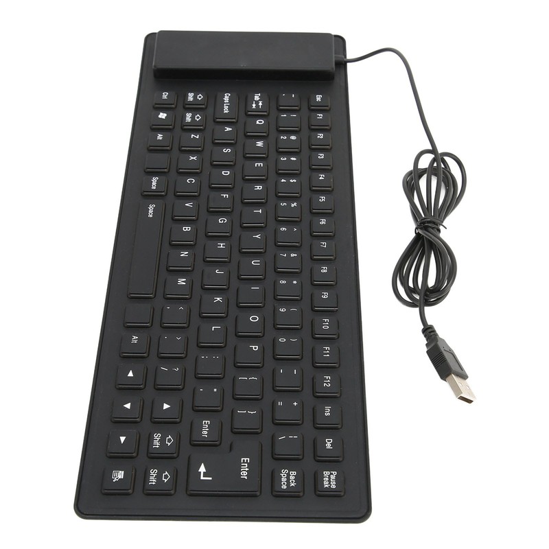 Foldable Silicone Keyboard 85 Keys Foldable Design Silent Wired Waterproof
