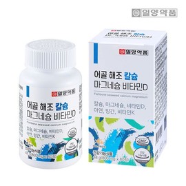 IlYang Pharm 어골 해조 칼슘 마그네슘 비타민D 비타민K 60정 1개[31908798] Bone Meal Seaweed Calcium Magnesium Vitamin D Vitamin K 60 Tablets 1 Pack