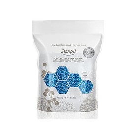 Starpil Wax 500g / 1.1 lb Rosin Free Blue Hard Wax Beads for Painless Hair Removal, Strip Less Body Wax Beans, Polymer Blend Bikini Wax for Face, Coarse Hair Removal Wax Beans for Sensitive Skin