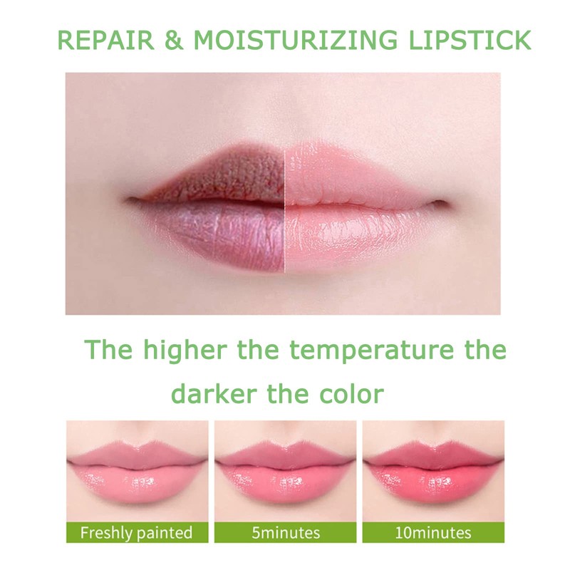 Lip Balm Set Aloe Vera Lipstick 3PCS Magic Temperature Colour