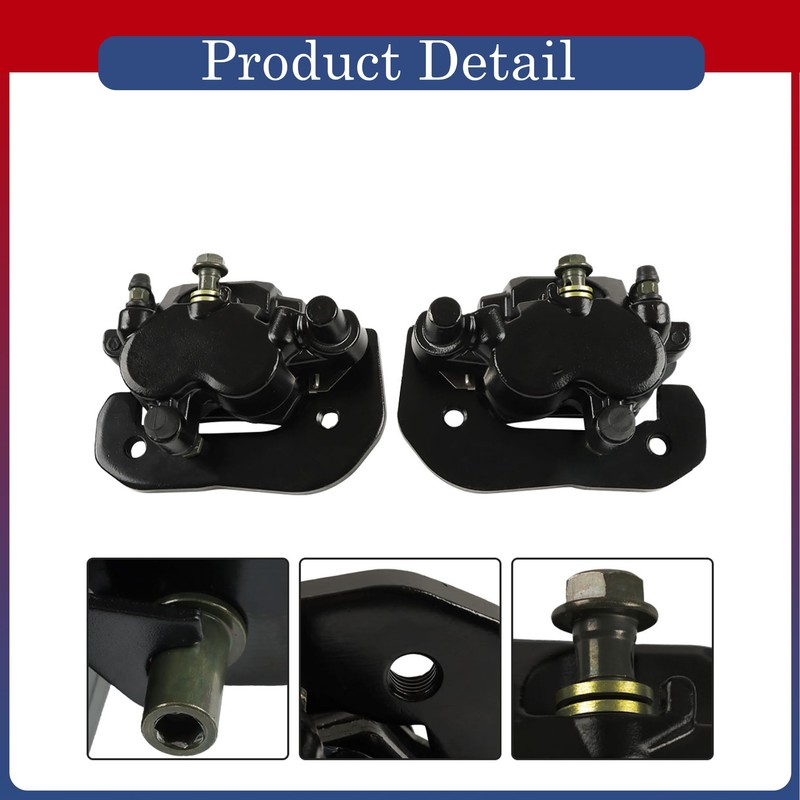 Front Rear Brake Calipers with Pads Replacement for Outlander 450