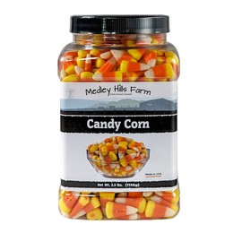 Candy Corn by Medley hills farm 2.5 Lbs. in Reusable Container - Old Fashioned Candy corn classic - bulk candy