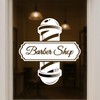Barber Shop Window Decal – Classic Vinyl Sticker with Traditional