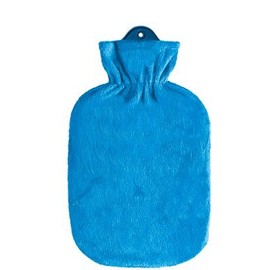 Hot Water Bottle with Classic Fleece Cover 2.0 Litres (Blue)