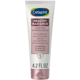 Face Wash by Cetaphil, Healthy Radiance Gentle Exfoliating Cleanser, Visibly Reduces Look of Dark Spots and Hyperpigmentation, Designed for Sensitive Skin, Hypoallergenic, Fragrance Free, 4.2oz