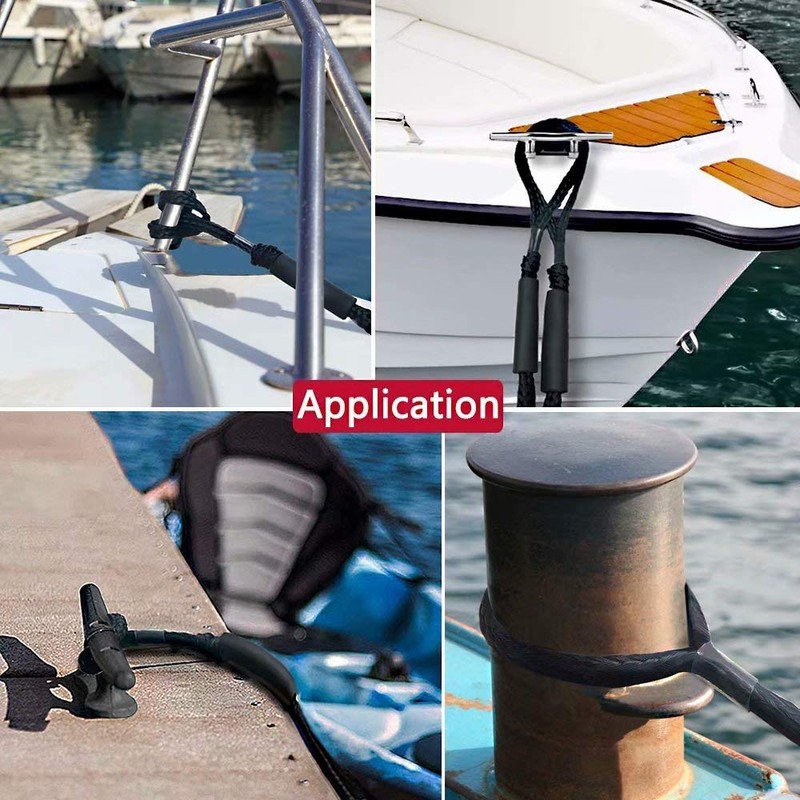 Bungee Cord Rope Dock Lines Stretches Shock Absorbs Marine Mooring