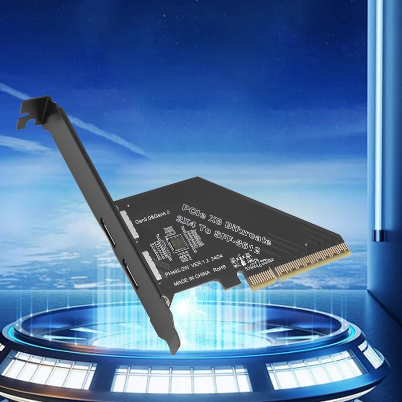 PCIe 4.0 X8 to Oculink Card, 128 GTs High Speed