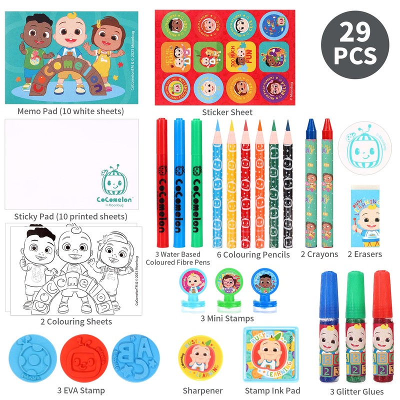 CoComelon Advent Calendar Art & Crafts Accessories Filled with Exciting
